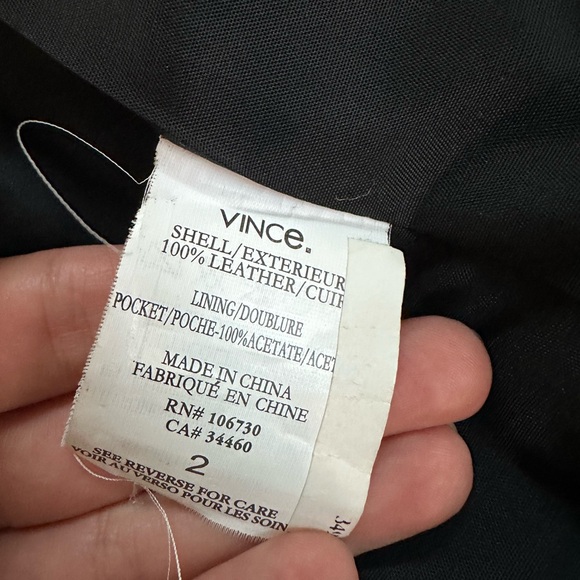 Vince Genuine Leather Blazer - Picture 16 of 16